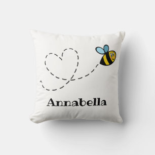 Personalisiertes Busy Bumblebee Muster Kissen