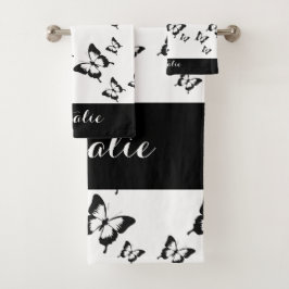 Personalisiertes Butterfly-Handtuch-Set Badhandtuch Set