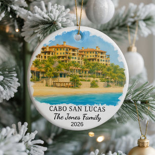 Personalisiertes Cabo San Lucas-Keramik-Ornament, Keramik Ornament