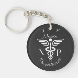 Personalisiertes Caduceus Symbol für Krankenpflege Schlüsselanhänger