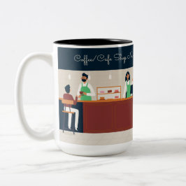 Personalisiertes Café Zweifarbige Tasse