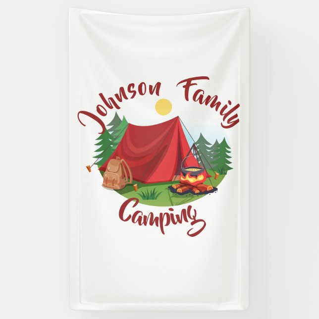 Personalisiertes Camping Banner (Vertikal)