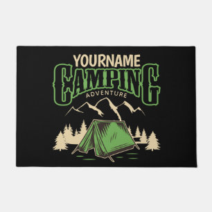 Personalisiertes Camping Familiencampingabenteuer Fußmatte