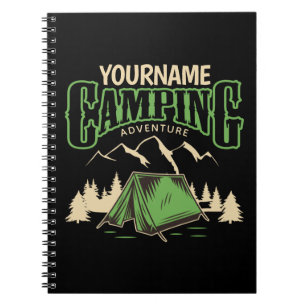 Personalisiertes Camping Familiencampingabenteuer Notizblock