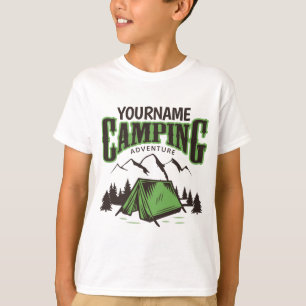 Personalisiertes Camping Familiencampingabenteuer T-Shirt