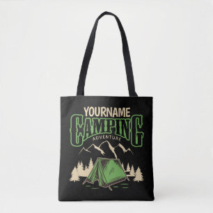 Personalisiertes Camping Familiencampingabenteuer Tasche