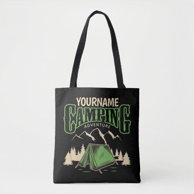 Personalisiertes Camping Familiencampingabenteuer Tasche (Vorderseite)