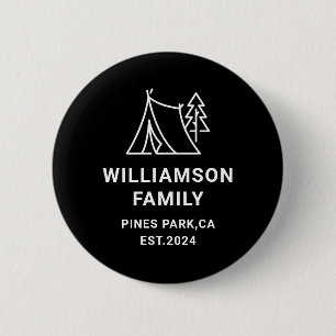 Personalisiertes Camping Trip Wiedersehen Urlaub Button