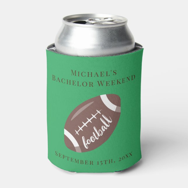 Personalisiertes Can Cooler Bachelor Football Week Dosenkühler (Kanne Vorderseite)
