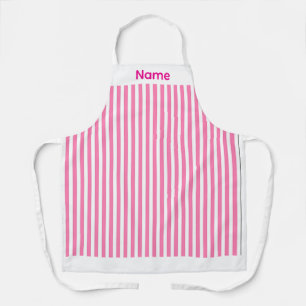 Personalisiertes Candy Stripe Pink Schürze