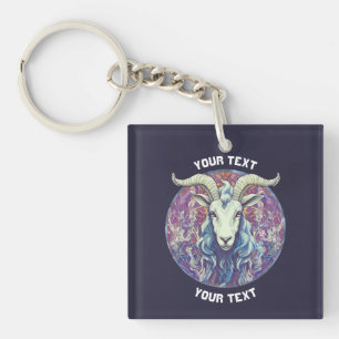 PERSONALISIERTES CAPRICORN ZODIAC-SIGN SCHLÜSSELANHÄNGER