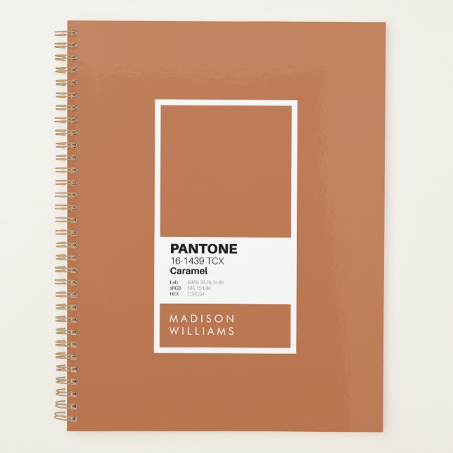 Personalisiertes Caramel-Notebook | Individuelle N Planer (Vorderseite)