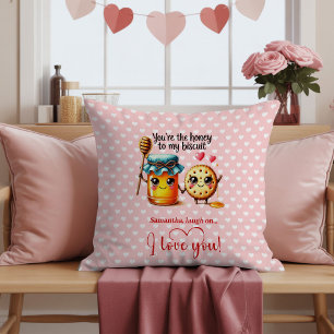 Personalisiertes Cartoon-Essen Valentinstag-Liebes Kissen