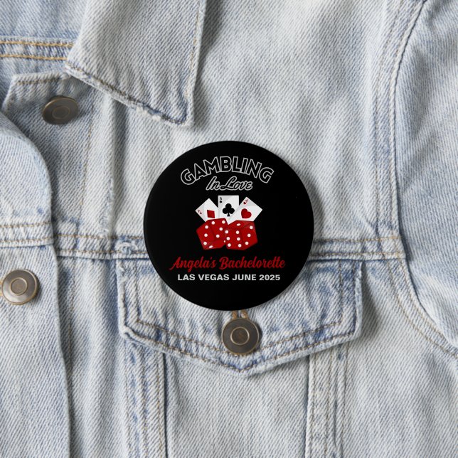 Personalisiertes Casino Las Vegas Junggeselinnen-A Button (Beispiel)