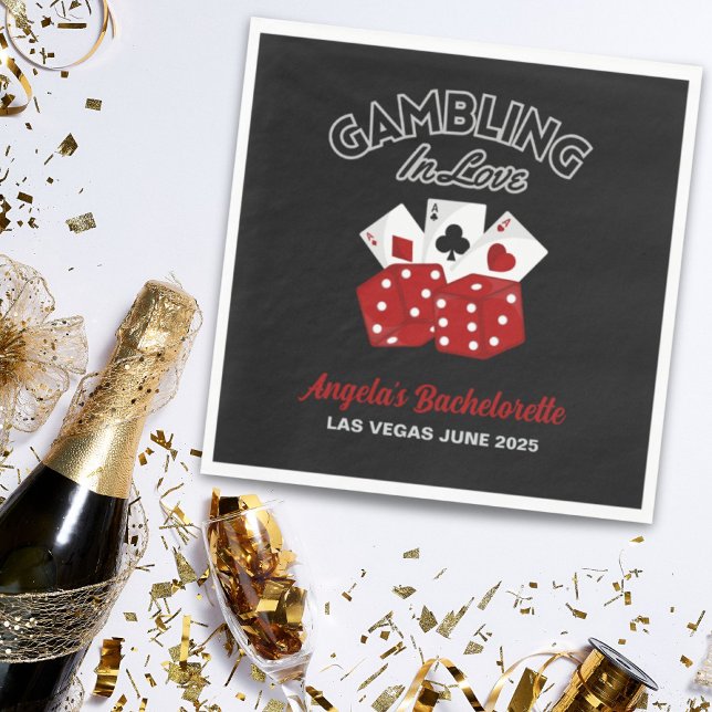 Personalisiertes Casino Las Vegas Junggeselinnen-A Serviette (Personalized Casino Las Vegas Bachelorette Party Napkins)