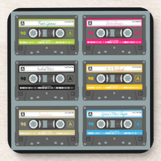 Personalisiertes Cassette-Band-Untersetzer-Set Getränkeuntersetzer