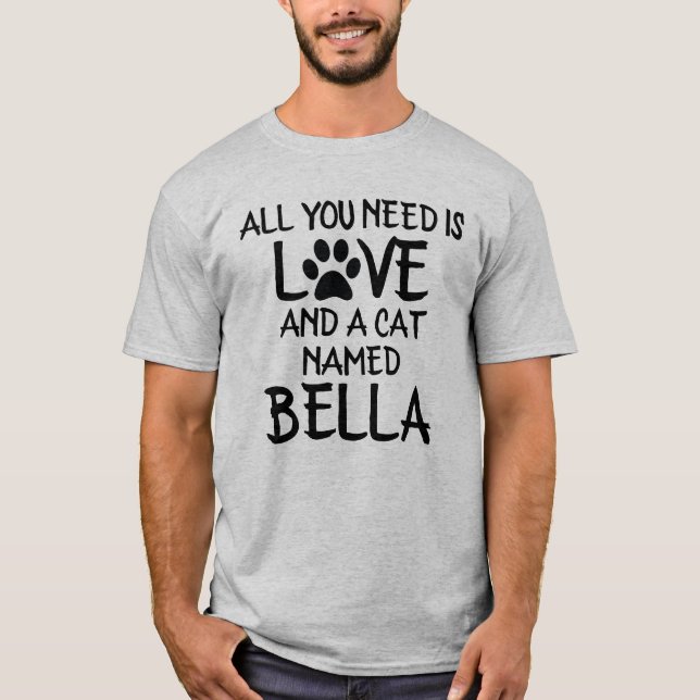 Personalisiertes Cat Vater Geschenk mit Namen Väte T-Shirt (Vorderseite)