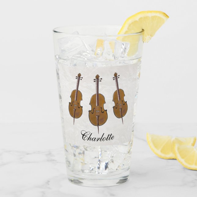Personalisiertes Cello-Geschenk Glas (Rückseite Ice)
