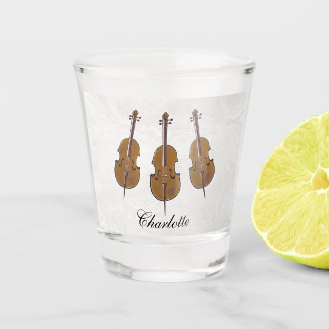 Personalisiertes Cello-Geschenk Schnapsglas (Vorderseite)