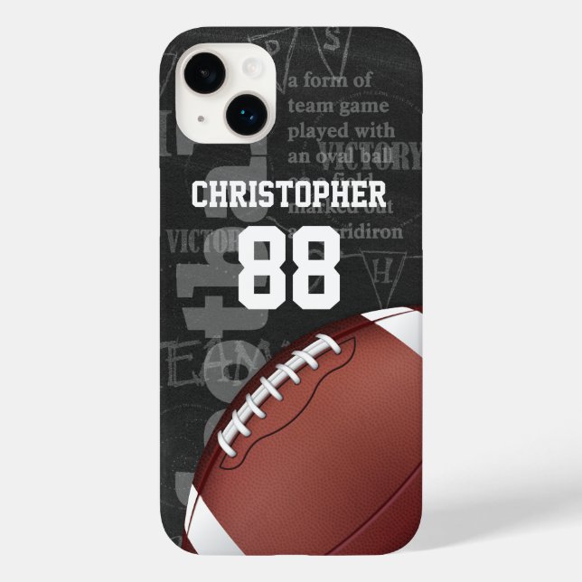 Personalisiertes Chalkboard American Football Case-Mate iPhone Hülle (Rückseite)