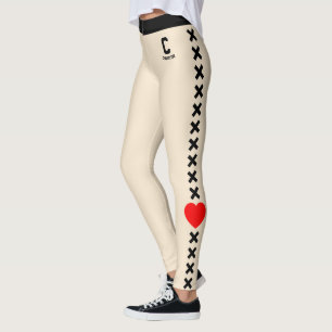 Personalisiertes Champagner Gold Schwarz Muster Ro Leggings