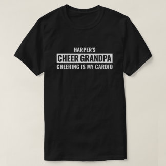Personalisiertes Cheer Opa für Männer Benutzerdefi T-Shirt