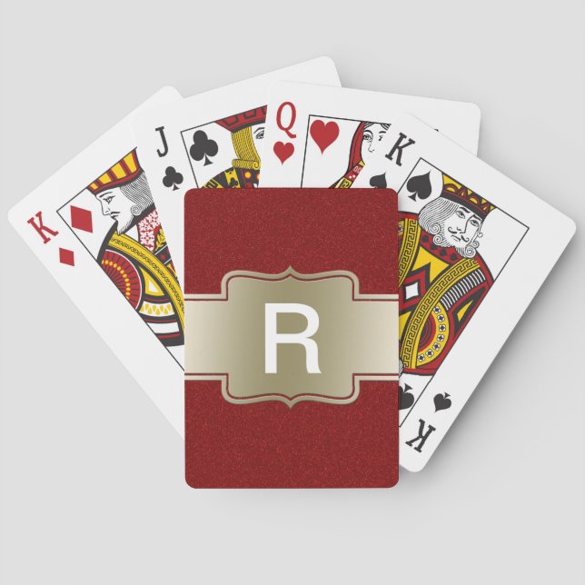 Personalisiertes Chic-Gold und roter Spielkarten (Rückseite)