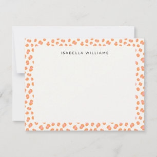 Personalisiertes Chic Leopard Animal Print Muster Mitteilungskarte
