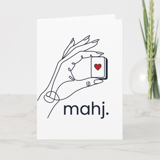 Personalisiertes Chic Mahjong  Karte (Vorderseite)
