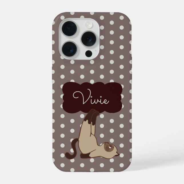 Personalisiertes Chic-Punkte-Muster  iPhone 15 Pro Hülle (Rückseite)