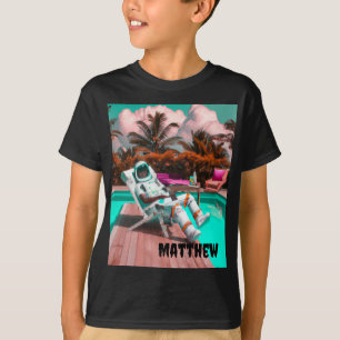 PERSONALISIERTES CHILL ASTRONAUT KIDS T-Shirt