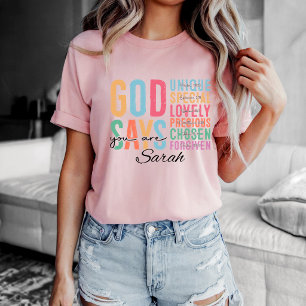 Personalisiertes christliches Bibelvers-T-Shirt T-Shirt