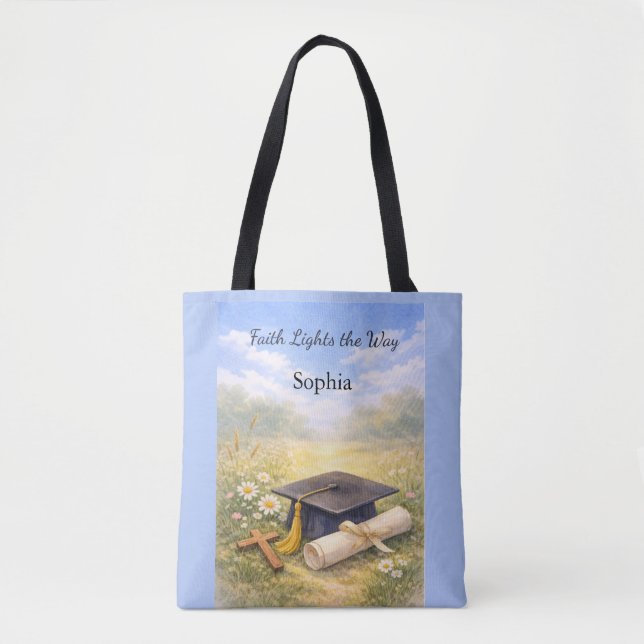 Personalisiertes christliches Geschenk zur Abschlu Tasche (Vorderseite)