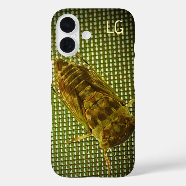 Personalisiertes Cicada Insect Apple iPhone Case (Rückseite)