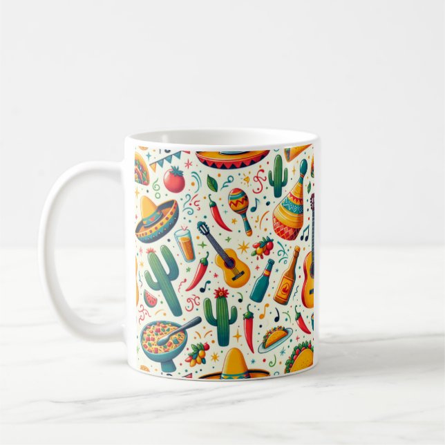 Personalisiertes Cinco De Mayo Tasse, mexikanische Kaffeetasse (Links)