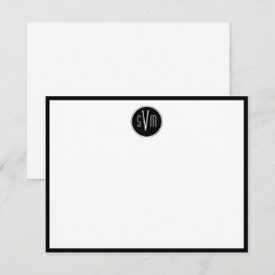 Personalisiertes Circle Monogramm Mitteilungskarte