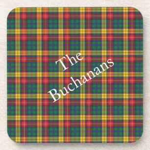 Personalisiertes Clan Buchanan Plaid Karomuster Getränkeuntersetzer