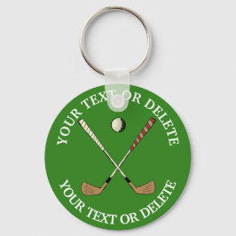 Personalisiertes Classic Golf Golfer Green Schlüsselanhänger