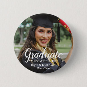 Personalisiertes Classy Abschluss Foto Button