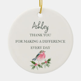 Personalisiertes CNA-Weihnachts-Dankeschön-Geschen Keramik Ornament