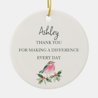 Personalisiertes CNA-Weihnachts-Dankeschön-Geschen Keramik Ornament