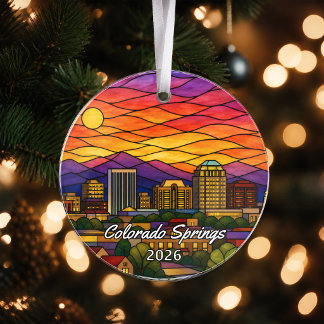 Personalisiertes Colorado Springs-Acrylabzeichen, Ornament