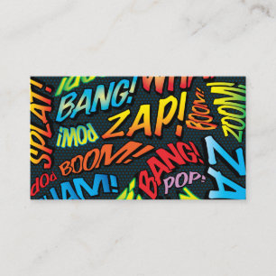 Personalisiertes Comic Book Pop Art Sounds Visitenkarte