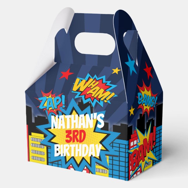 Personalisiertes Comic Buchherd Party Box Geschenkschachtel (Vorderseite)