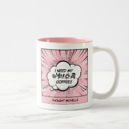 Personalisiertes Comic Zweifarbige Tasse