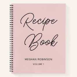Personalisiertes Cookbook Girly Script Rezept No Notizbuch