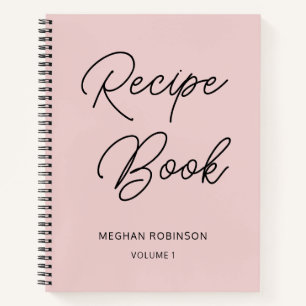 Personalisiertes Cookbook  Girly Script Rezept No Notizbuch