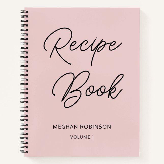 Personalisiertes Cookbook  Girly Script Rezept No Notizbuch (Vorderseite)