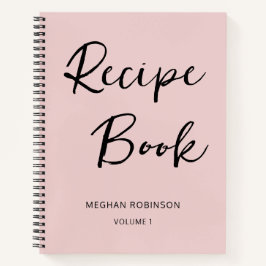 Personalisiertes Cookbook Girly Script Rezept Notizbuch