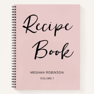 Personalisiertes Cookbook Girly Script Rezept Notizbuch